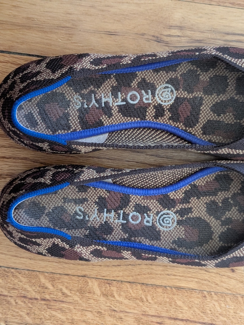 Rothy's Women's Leopard Pointed Toe Flat in Brown - Picture 2 of 4